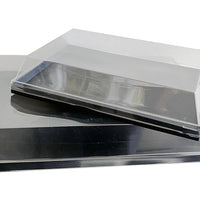 Black Catering Trays with Transparent Lid - 10-pack