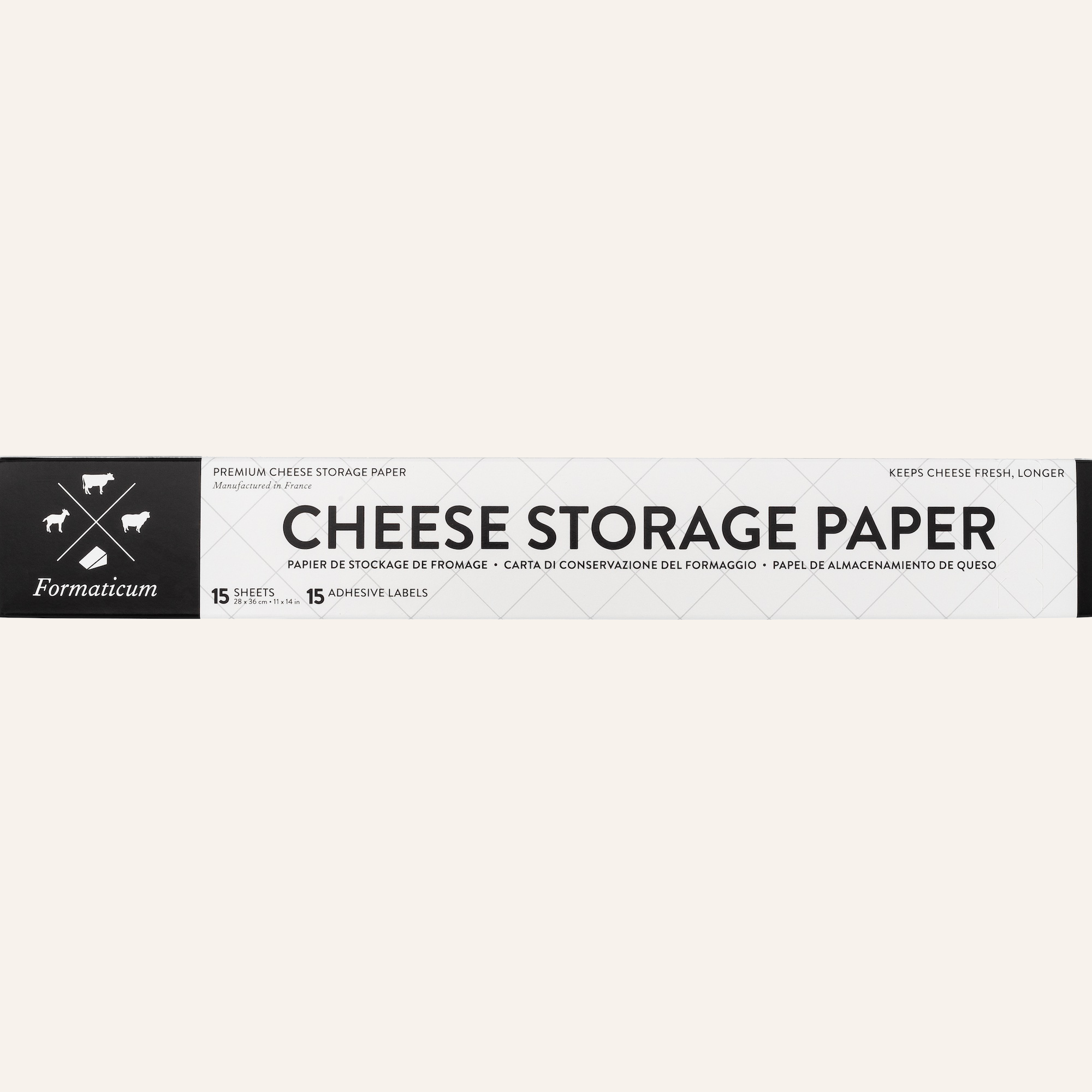  Formaticum Cheese Storage Wax Coated Paper - Porous Wax Sheets  From France - Keep Cheese or Charcuterie Fresh - Professional Grade Cheese  Paper for Wrapping Cheese - 11 x 14 (15