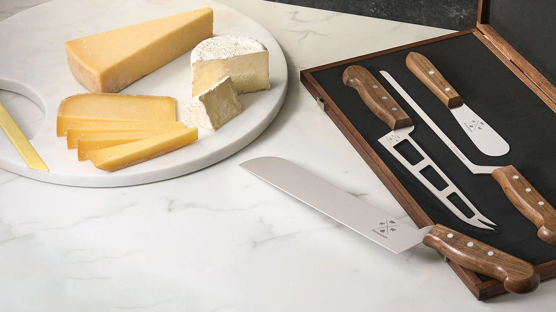 Professional 4 Knife Set - Soft Knife w/ Forklet - Olive Wood Handles