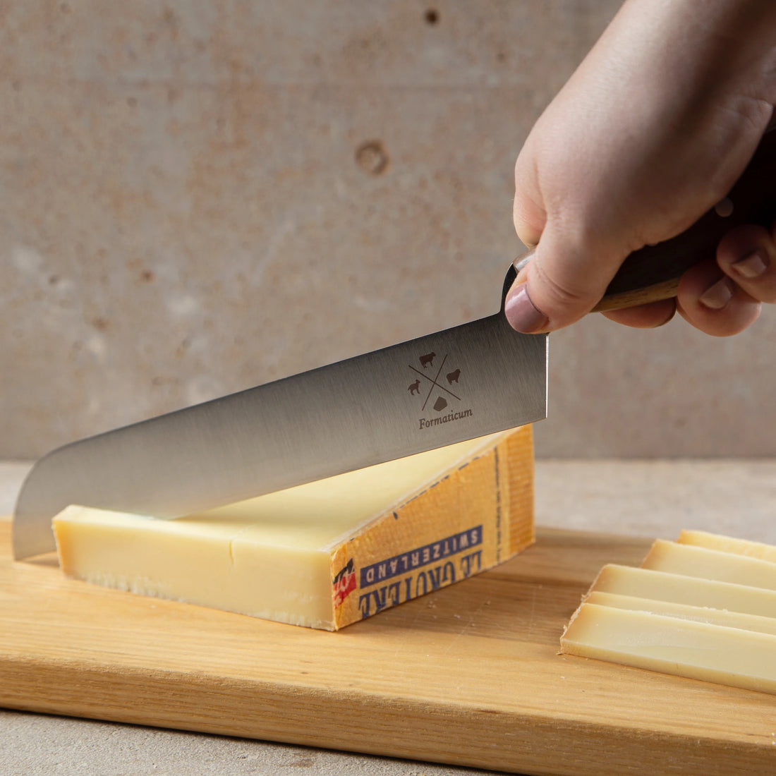 Professional Cheese Knife - Olive Wood Handle
