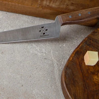 Professional Serving Cheese Knife - Olive Wood Handle
