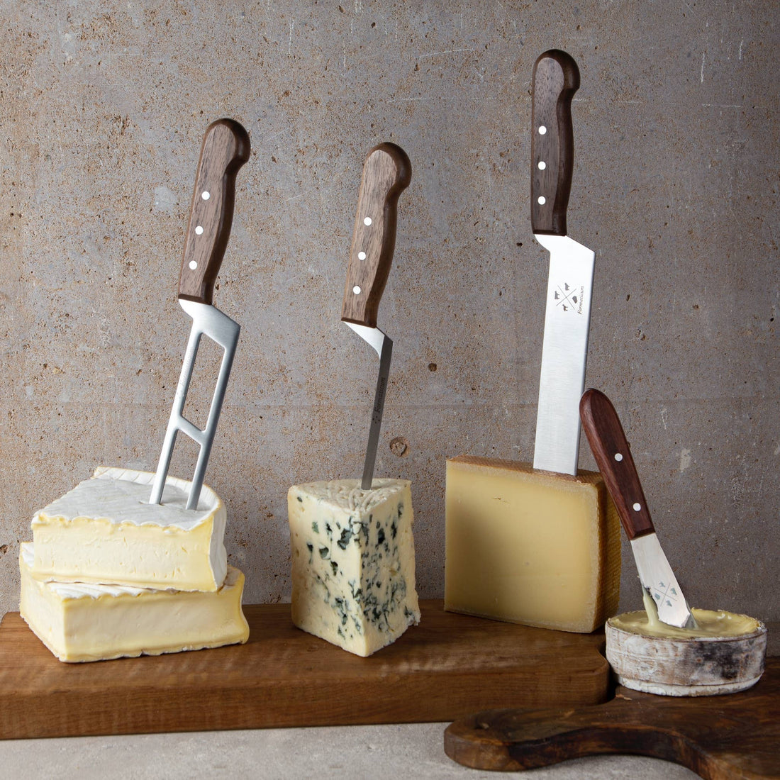 Professional 4 Knife Set - Olive Wood Handles