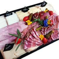 Black Catering Trays with Transparent Lid - 10-pack