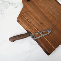 Mini Soft Cheese Knife w/ Forklet - Olive Wood Handle