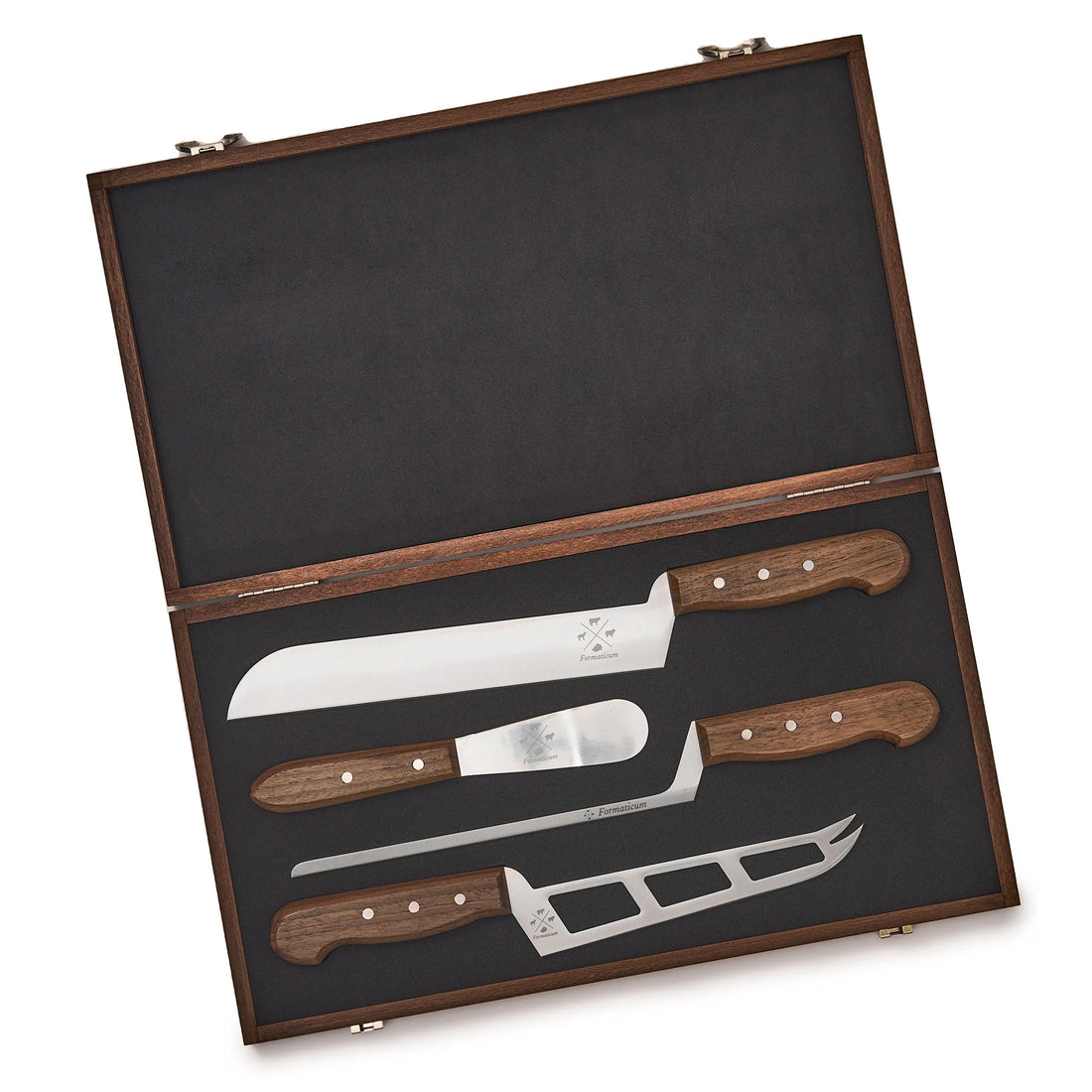 Professional 4 Knife Set - Soft Knife w/ Forklet - Olive Wood Handles