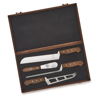 Professional 4 Knife Set - Soft Knife w/ Forklet - Olive Wood Handles