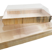 Poplar Catering Trays with Transparent Lids - 10-pack