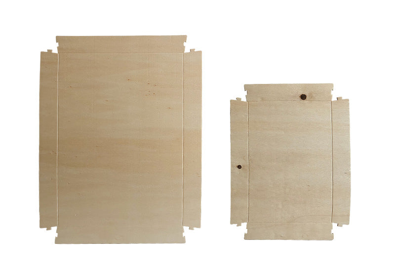 Poplar Catering Trays with Transparent Lids - 10-pack