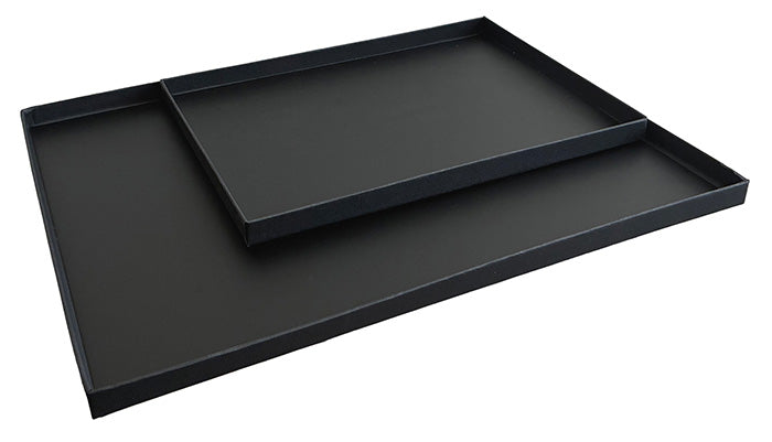 Black Catering Trays with Transparent Lid - 10-pack