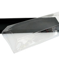 Black Catering Trays with Transparent Lid - 10-pack
