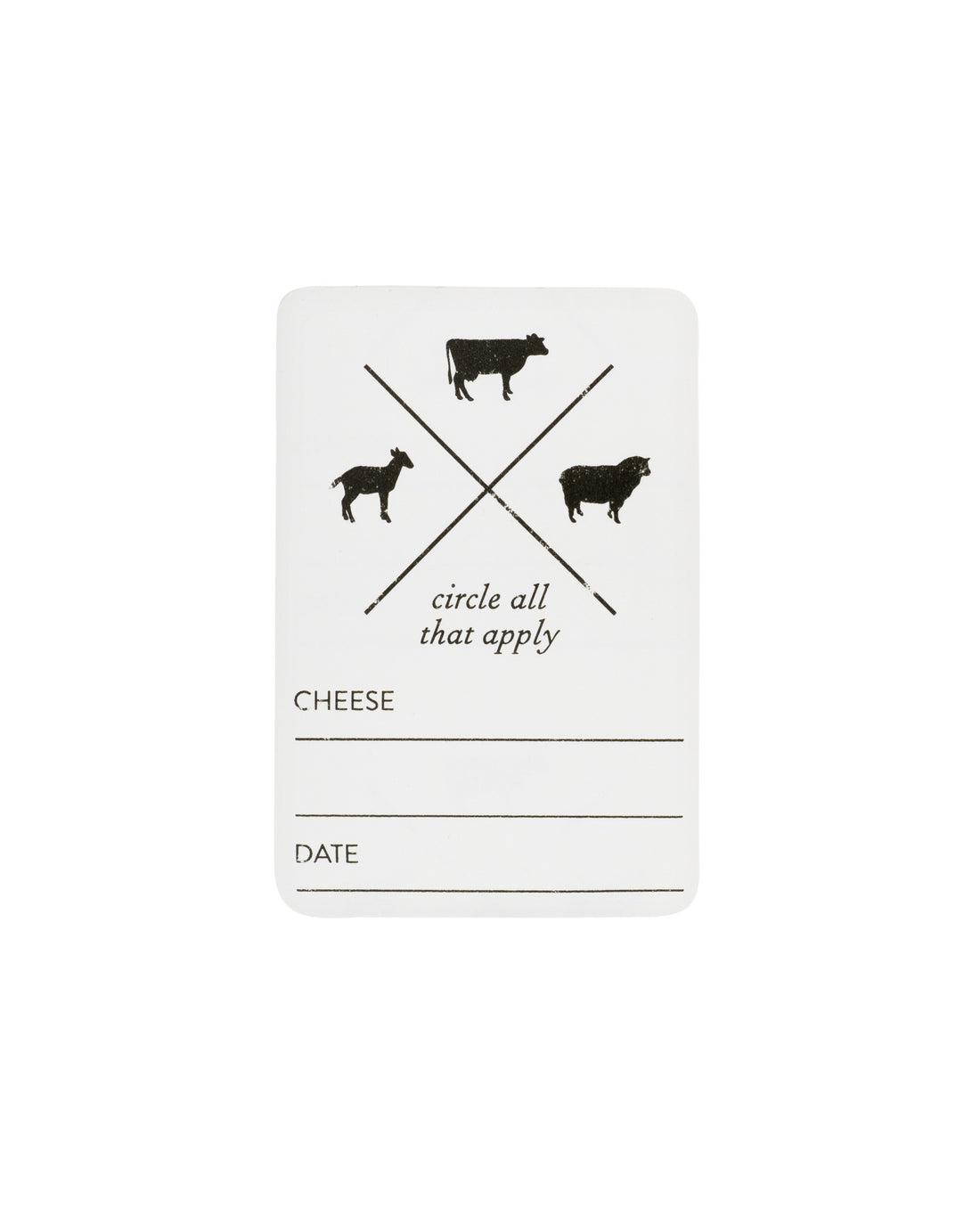 Adhesive Cheese Labels